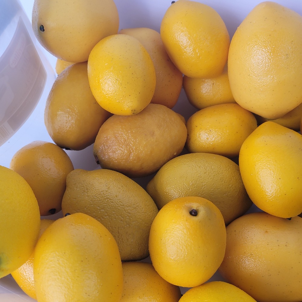 Fake Faux Lemons Bulk Set Yellow Artificial Fruit Home Decor Decor Props - Picture 5 of 6
